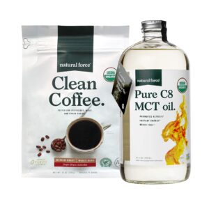 Version 1.0.0 Frente del paquete Natural Force Coffee y Pure C8 MCT Oil bundle
