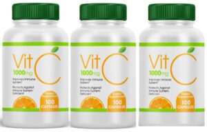 Version 1.0.0 Natural Lab vitamina c suplemento 3 botellas 300 cápsulas