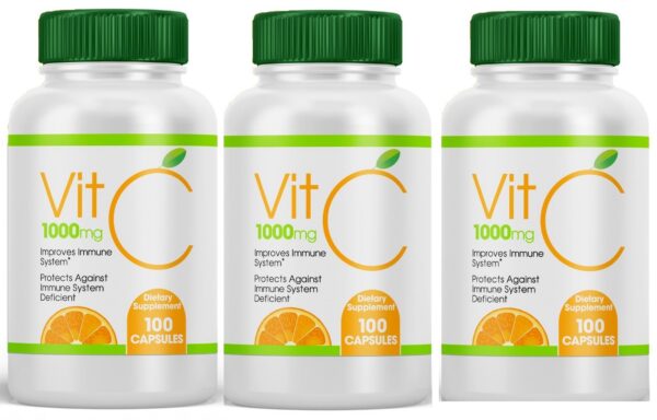 Version 1.0.0 Natural Lab vitamina c suplemento 3 botellas 300 cápsulas