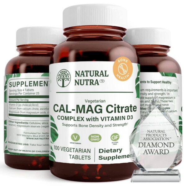 Frasco de Natural Nutra Cal-Mag Citrate con D3