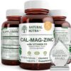 Natural Nutra Cal-Mag Zinc frasco frontal