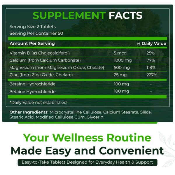 Frasco de Cal-Mag Zinc con etiqueta