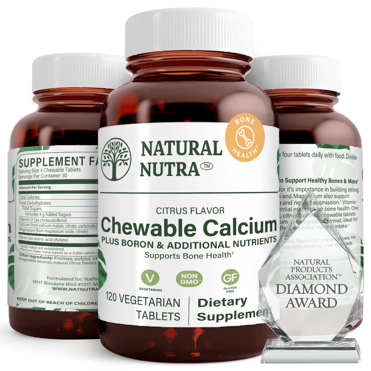 Natural Nutra Chewable Calcium with Vitamin D3
