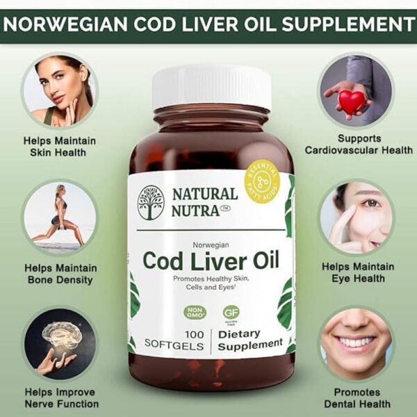 Cápsulas blandas de aceite de hígado bacalao