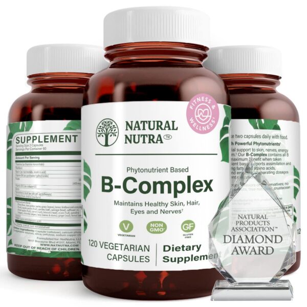 Natural Nutra complejo vitamina B 120 cápsulas frasco