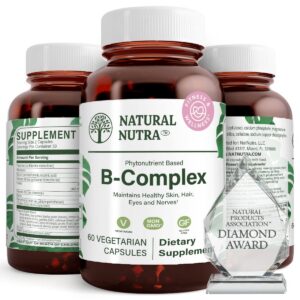 Natural Nutra complejo vitamina b cápsulas botella frontal