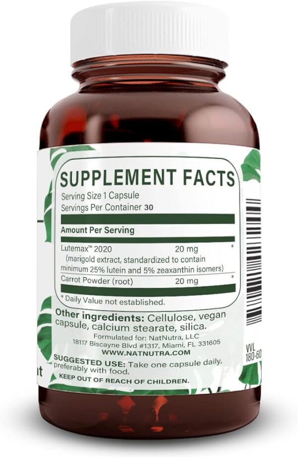 Cápsulas de luteína y zeaxantina