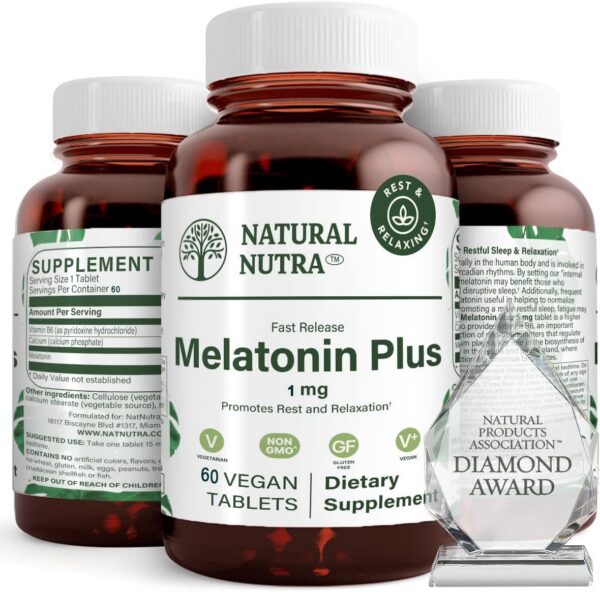 Natural Nutra melatonina 1mg pastillas sublinguales sabor menta