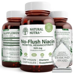 Natural Nutra niacina vitamina b3 suplemento sin enrojecimiento