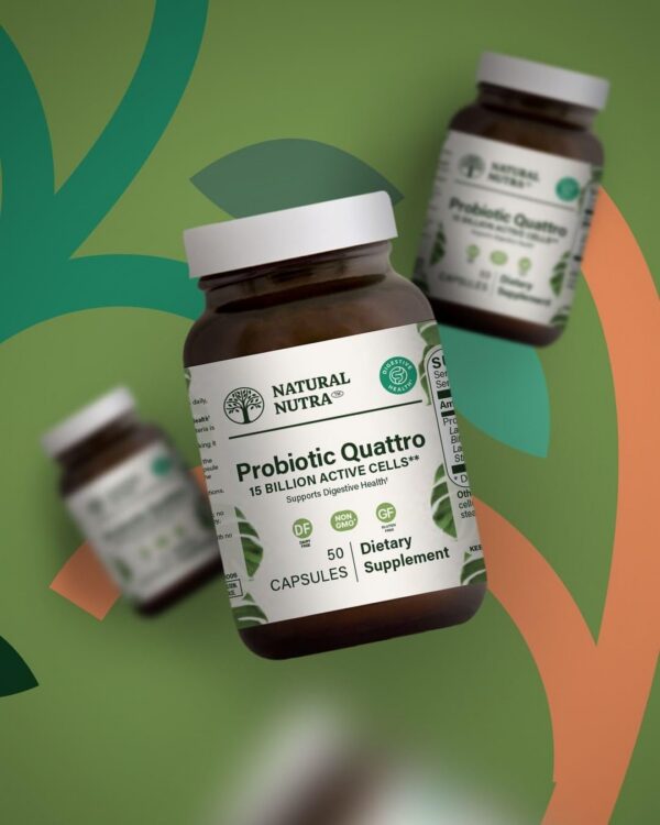 Version 1.0.0 Frasco probiótico quattro Natural Nutra para mejorar inmunidad y peso