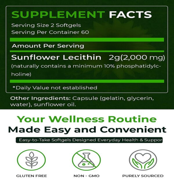 Natural Nutra Lecitina de girasol etiqueta