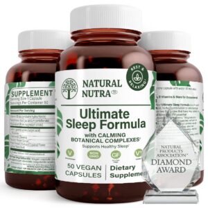 Version 1.0.0 Natural Nutra suplemento fórmula para dormir 50 cápsulas