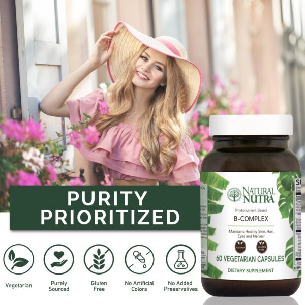 Natural Nutra suplemento vitamina b etiqueta nutricional