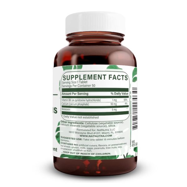 tabletas melatonina vegana natural nutra 5mg sin gluten