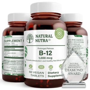Version 1.0.0 Natural Nutra vitamina b12 1000 mcg botella frontal