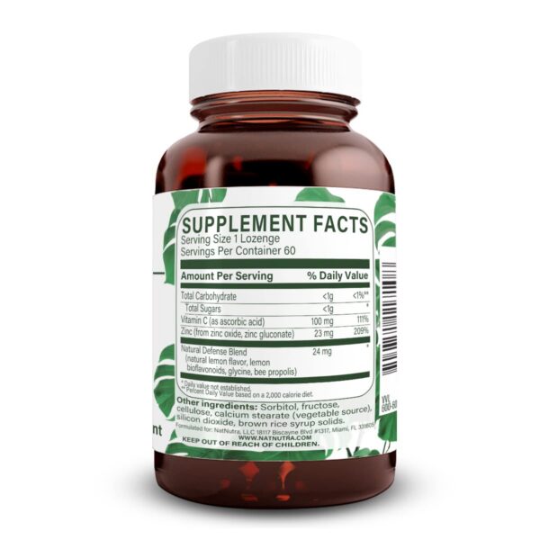 Zinc Lozenges etiqueta