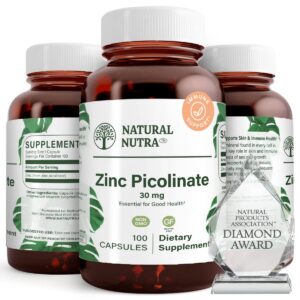 Version 1.0.0 Natural Nutra Zinc Picolinate frasco