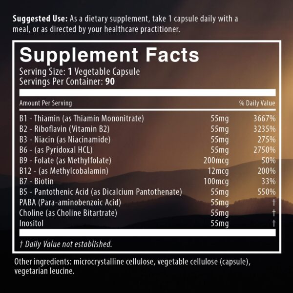 Vista lateral del envase de B-CALMplex