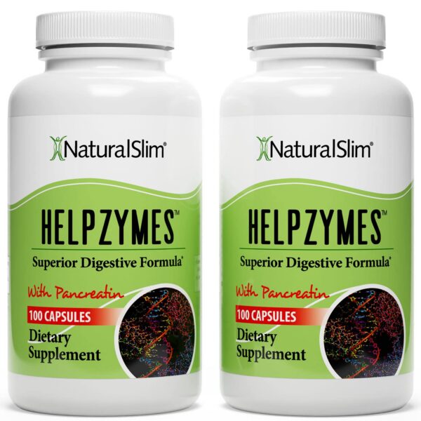 Etiqueta frontal de Helpzymes NaturalSlim
