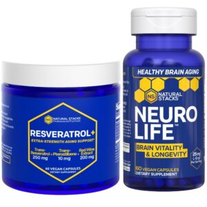 Version 1.0.0 Vista frontal de NATURAL STACKS NeuroLife & Resveratrol Bundle