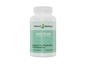 Version 1.0.0 Natural Wellness NAC Plus frasco con 60 cápsulas veganas