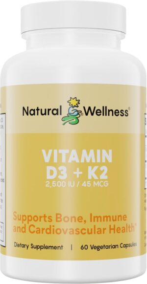 Version 1.0.0 Natural Wellness Vitamina D3 + K2 etiqueta frontal