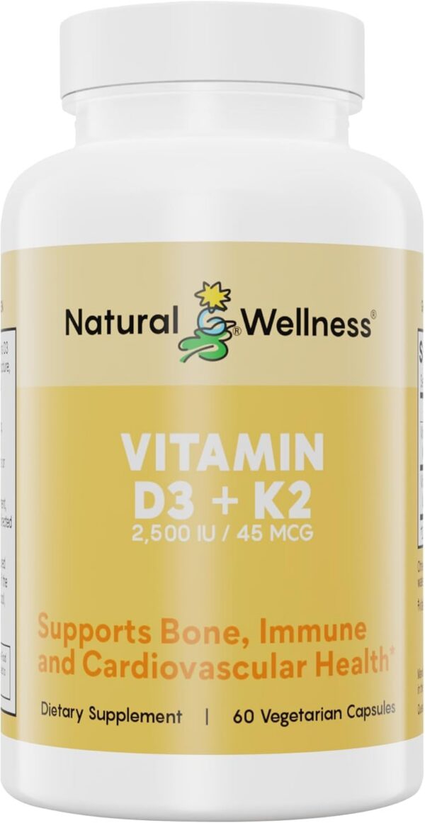 Version 1.0.0 Natural Wellness Vitamina D3 + K2 etiqueta frontal