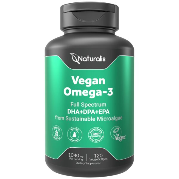 Frente de Naturalis Omega-3 vegano de algas