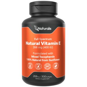 Naturalis vitamina e 268 mg 300 softgels sin ogm