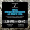Frasco de magnesio citrato 400 mg