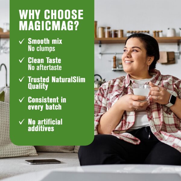 Polvo magnesio disuelto en agua