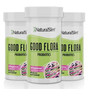NaturalSlim probióticos Good Flora 3 pack 60 cápsulas
