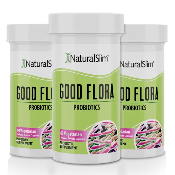 NaturalSlim probióticos Good Flora 3 pack 60 cápsulas