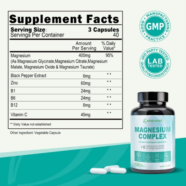 Version 1.0.0 Etiqueta de Magnesium Complex 400 mg