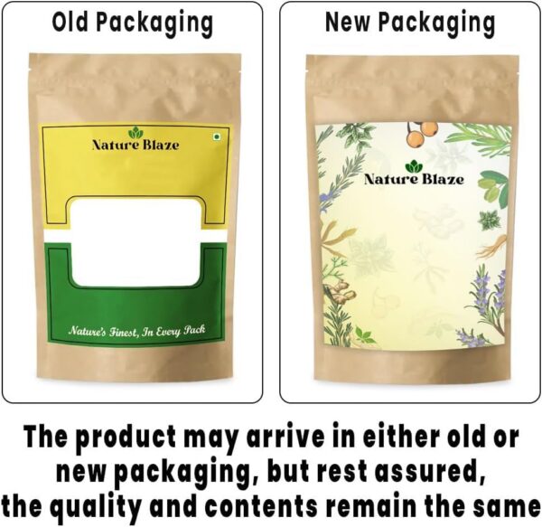 Nature Blaze polvo amla orgánico frasco abierto