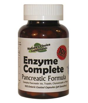 Frasco de Enzyme Complete con enzimas