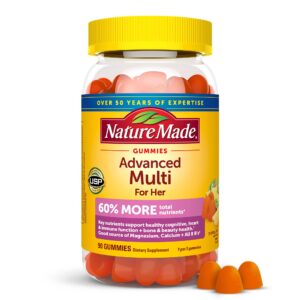 Version 1.0.0 Nature Made Advanced gomitas multivitamínicas para mujeres frasco frontal
