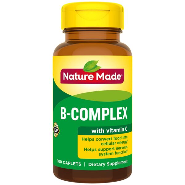 Frasco frontal de Nature Made B-Complex con Vitamina C