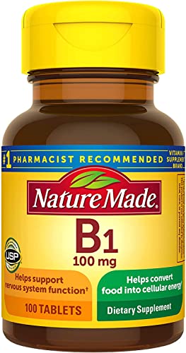 Nature Made B1 100 mg 100 tabletas empaque frontal