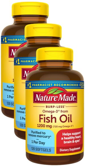 Frasco Nature Made Burp-Less Omega-3