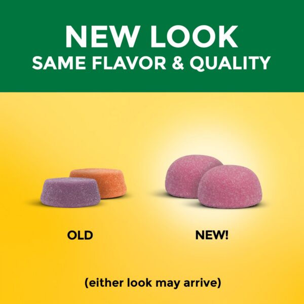 Gomitas de calcio con vitamina D3 vistas de cerca