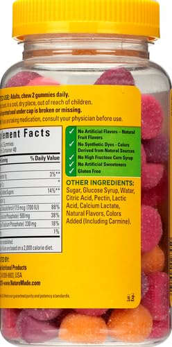 Gomitas de calcio Nature Made dentro del frasco