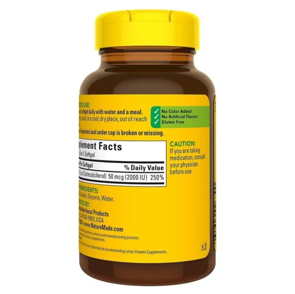 Cápsulas blandas Nature Made D3 2000IU