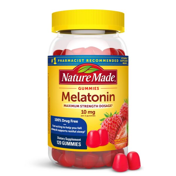 Botella de gominolas Nature Made Melatonina 10mg 120 piezas