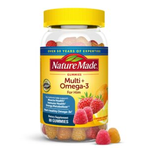 Nature Made gomitas multivitaminas hombre con omega 3