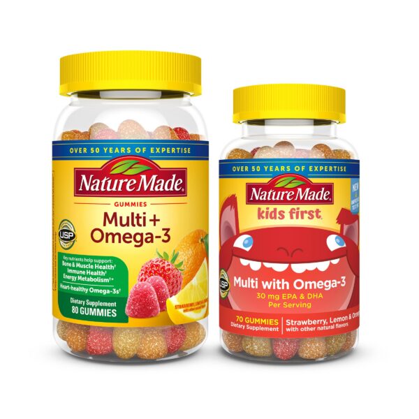 Version 1.0.0 Paquete combinado gomitas multivitamínicas Nature Made para adultos y niños