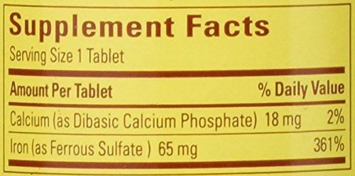 Tabletas Nature Made Hierro 65 mg