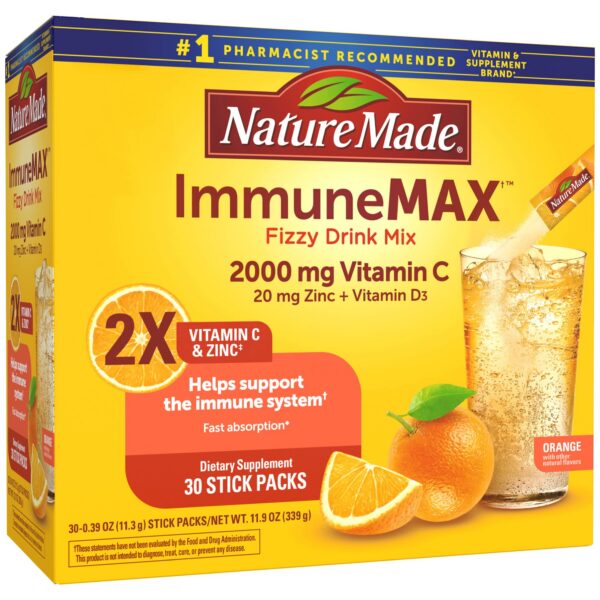 Version 1.0.0 Paquete Nature Made ImmuneMAX bebida efervescente vitaminas C D zinc