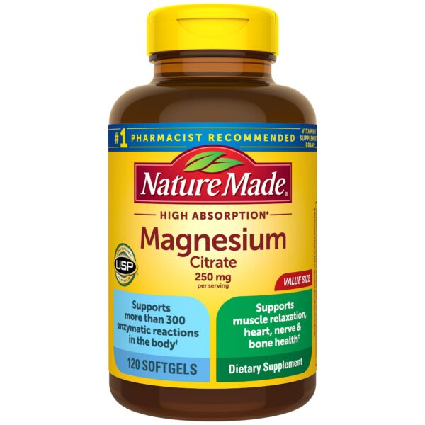 Version 1.0.0 Botella Nature Made Magnesium Citrate 250 mg con 120 cápsulas blandas