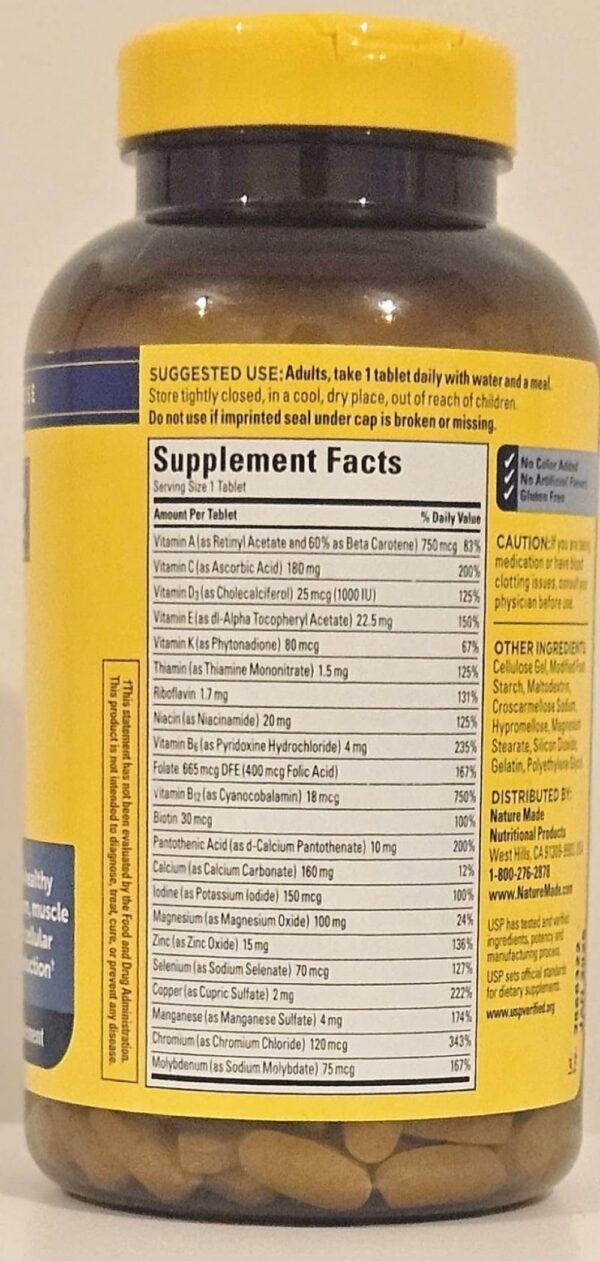 Etiqueta Nature Made Multi for Him